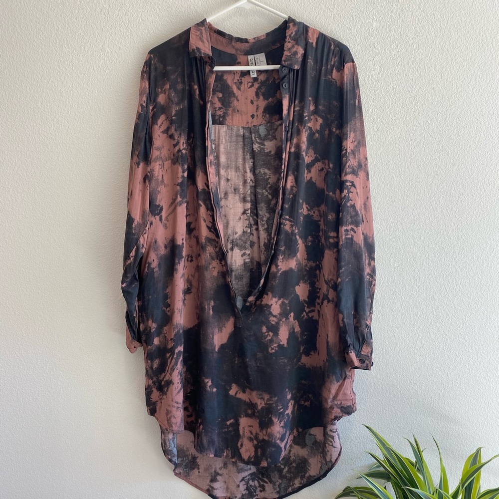 Long sleeve button down dress